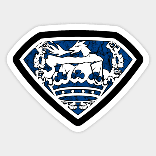 DragonMan Crest (White) Sticker